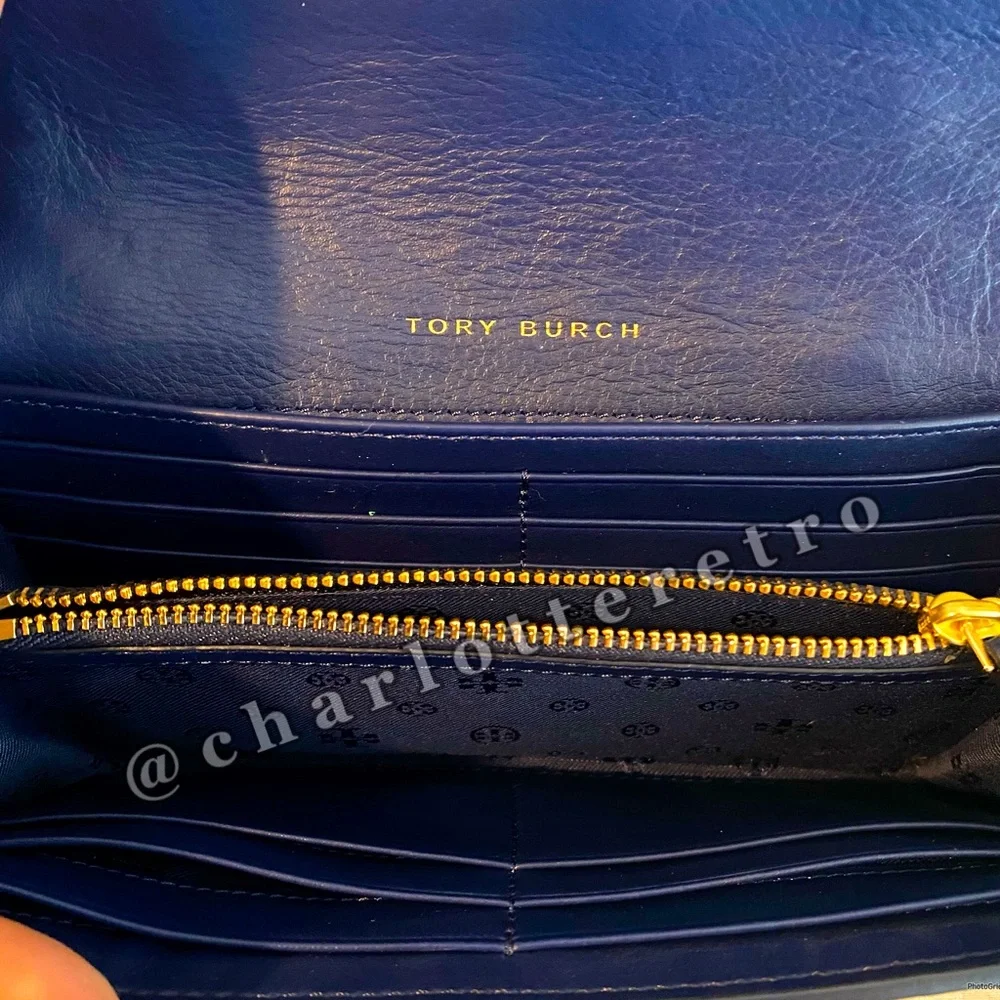 Tory Burch Duet Woven Leather Wallet - Picture 3 of 7